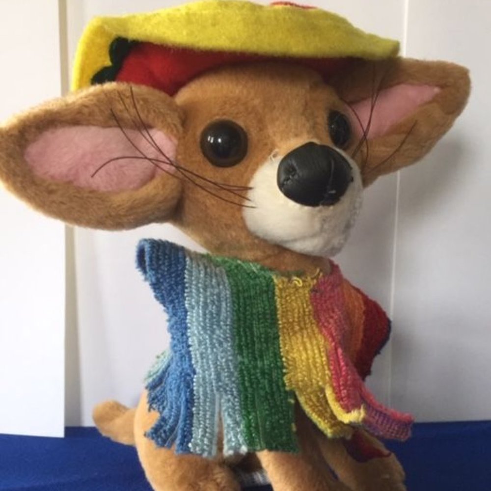 Chihuahua Dog Stuffed Sombrero Colorful Shawl